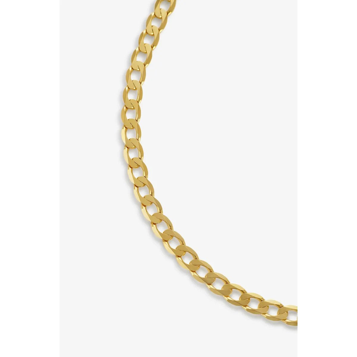 Panzer /  Flat Curb - Polished Gold Chain