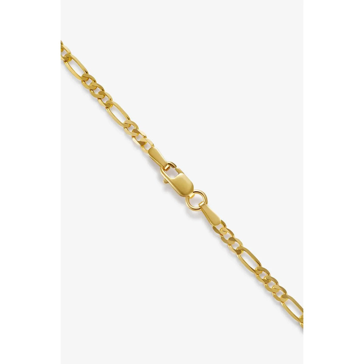 Flat Figaro - Polished Gold Chain