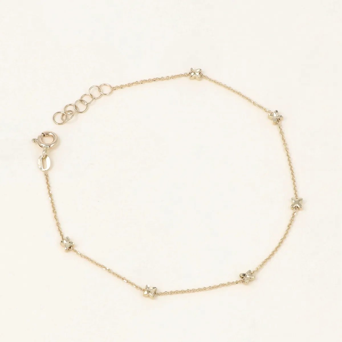 Lightweight yellow gold necklace and bracelet set