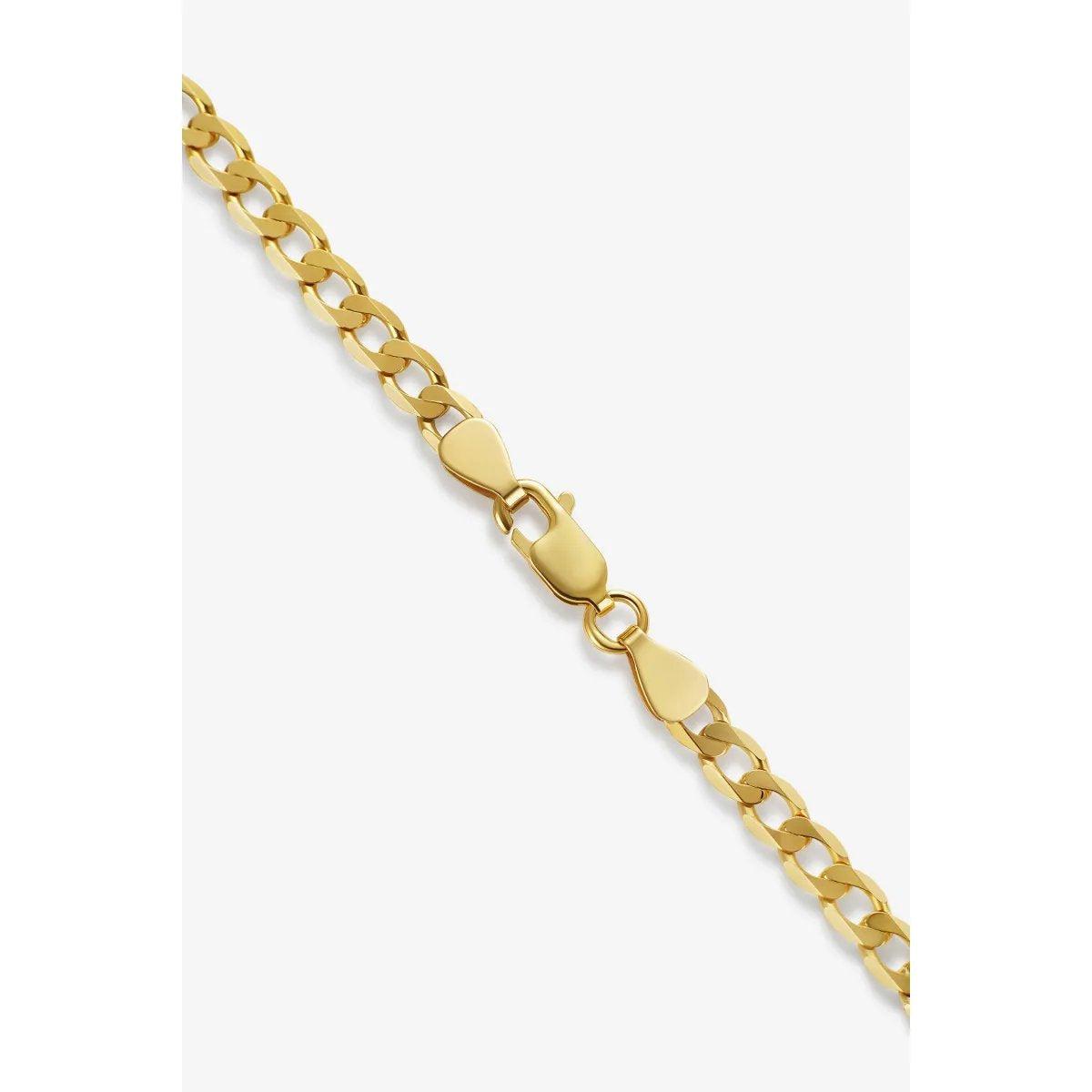 Panzer /  Flat Curb - Polished Gold Chain